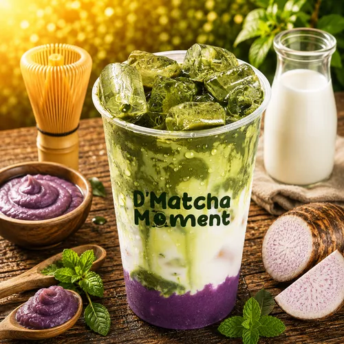 Taro Matcha Latte
